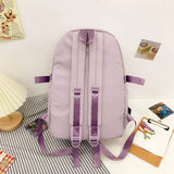 Preppy Style Multi-pocket Women Backpack Large Capacity Laptop Bags