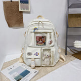 Preppy Style Nylon Women Backpack College Laptop Bookbags