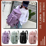 Preppy Style Women Backpack Portable Oxford Cloth Waterproof