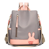 Preppy Style Women Backpacks Oxford ShoulderBags Bunny mochila