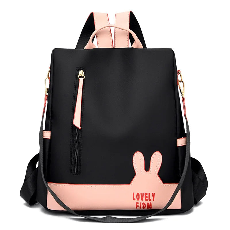 Preppy Style Women Backpacks Oxford ShoulderBags Bunny mochila
