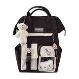 Preppy Style Contrast Backpack Large Capacity School Bag