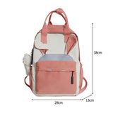 Preppy Style Women Handbags Travel Contrast Knapsack Teenage Girl Rucksack