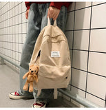 Teen Girls' Corduroy School Backpack