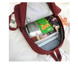 Teen Girls' Corduroy School Backpack