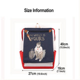 Preppy Women Student school bags Japanese Cartoon Anime Print Canvas backpacks
