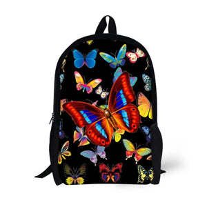 Butterfly Backpack for Teen Girls Highschool Elementary Student Bagpack