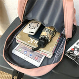 Canvas Backpack Casual Teen Girls Shoulder Bag Mochila Feminina Sac