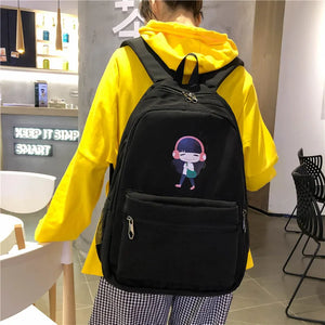 Canvas Backpack Casual Teen Girls Shoulder Bag Mochila Feminina Sac