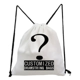 Rose Printed Drawstring Backpack for Students