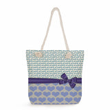 Portable Women Shopping Bags Foldable Tote Bags Cartoon Lady Shoulder Bag