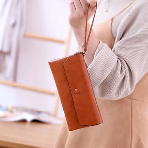 Multi-functional Women's Long Wallet with Phone Holder