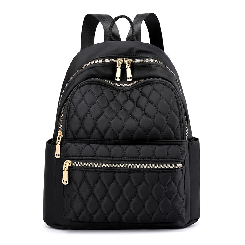 Diamond Lattice Women School Backpack Female Travel Backpack