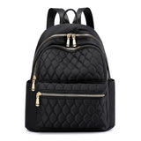 Diamond Lattice Women School Backpack Female Travel Backpack