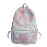 Gradient Canvas Girls School Backpack High Durable Women Travel Bag