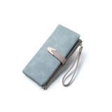 Women's Leisure Buckle Long Pu Wallet Wrist Band