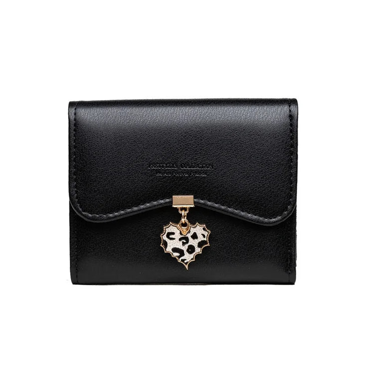 Pretty's Three-Fold Love Pendant Women's Short Wallet