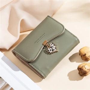 Pretty's Three-Fold Love Pendant Women's Short Wallet