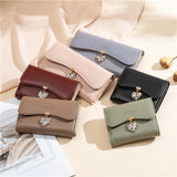 Pretty's Three-Fold Love Pendant Women's Short Wallet