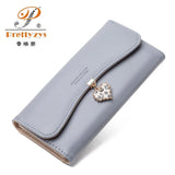 Prettyzys Love Pendant Multi-function Long Wallet