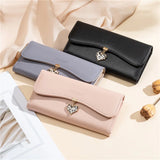 Prettyzys Love Pendant Multi-function Long Wallet