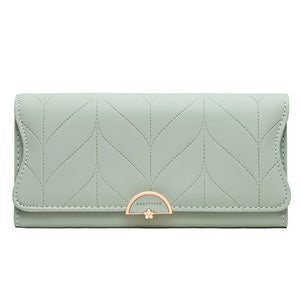 Prettyzys Women's Long Wallet with Buckle Pu Xiaoqing Novice Foreskin Clip Bag