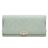Prettyzys Women's Long Wallet with Buckle Pu Xiaoqing Novice Foreskin Clip Bag