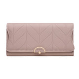 Prettyzys Women's Long Wallet with Buckle Pu Xiaoqing Novice Foreskin Clip Bag