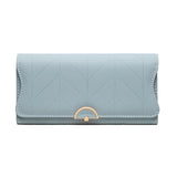 Prettyzys Women's Long Wallet with Buckle Pu Xiaoqing Novice Foreskin Clip Bag
