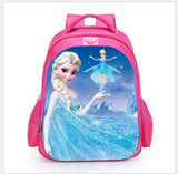 Princess Elsa Lovely School Backpack for Girls Kids Pink Cartoon School Bag