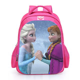 Princess Elsa Lovely School Backpack for Girls Kids Pink Cartoon School Bag