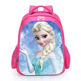 Princess Elsa Lovely School Backpack for Girls Kids Pink Cartoon School Bag