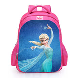 Princess Elsa Lovely School Backpack for Girls Kids Pink Cartoon Bag