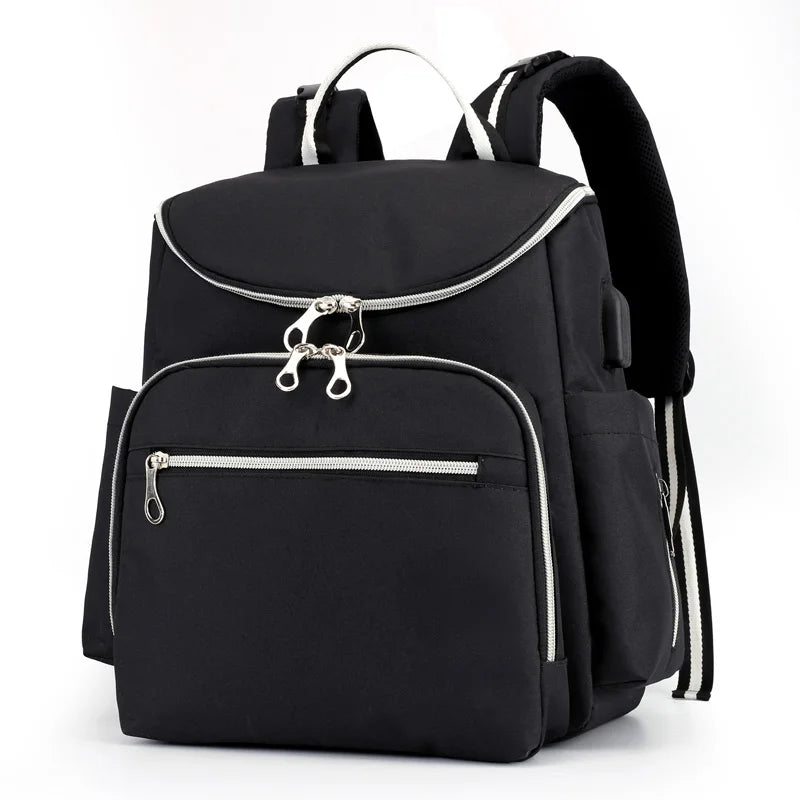 Waterproof Nappy Backpack for Mom with USB