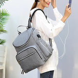 Waterproof Nappy Backpack for Mom with USB