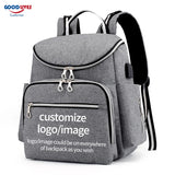 Waterproof Nappy Backpack for Mom with USB