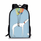 Cartoon Hound School Backpack for Teens