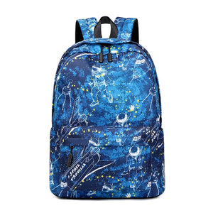 Printed Backpack for Teenage Boys and Girls School Bags Waterproof