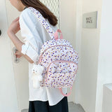 Nylon School Backpack for Girls Teen College Rucksack Pack