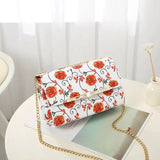 Floral Chain Women's Shoulder Messenger Small Square Casual Bag