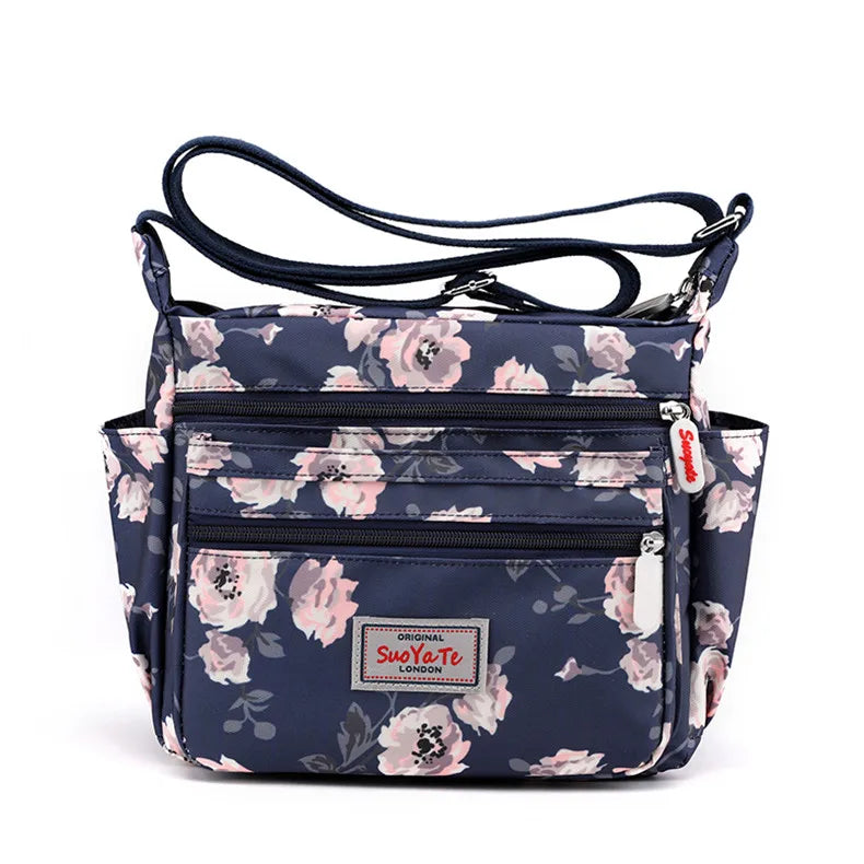 Flower Women Crossbody Bag Nylon Messenger Bags