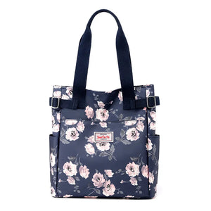 Flower Women Large Capacity Shoulder Bag Nylon Ladies Totes Handbags
