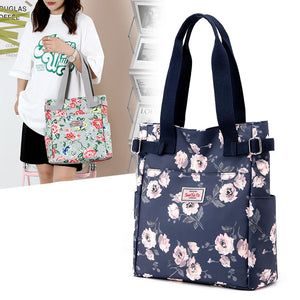Flower Women Large Capacity Shoulder Bag Nylon Ladies Totes Handbags
