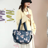 Floral Shoulder Bag Large Capacity Top-Handle Crossbody Tote