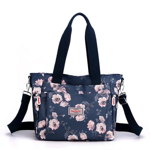 Floral Shoulder Bag Large Capacity Top-Handle Crossbody Tote