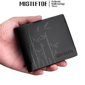 Men's Leather Money Clip Wallet Anti RFID Bifold