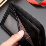 Men's Leather Money Clip Wallet Anti RFID Bifold