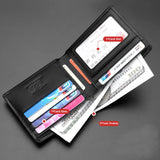 Men's Leather Money Clip Wallet Anti RFID Bifold