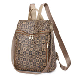 Plaid PU Leather Backpacks for Women Large Capacity Female Travel Bag
