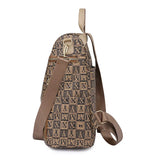 Plaid PU Leather Backpacks for Women Large Capacity Female Travel Bag